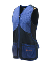 Beretta Mens DT11 Blue Microsuede Clay Pigeon Shooting Competition Slide Vest