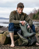 Hoggs Of Fife Field Sport 4mm Neoprene-lined Natural Rubber Wellington Boot with Vibram Sole (Sizes UK 4-12)