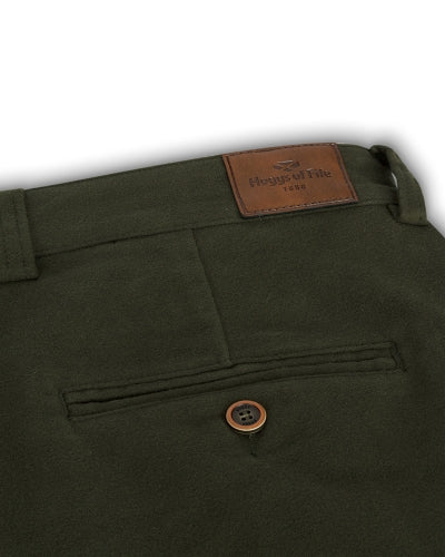 Hoggs Of Fife Mens Olive Monarch II Moleskin Shooting Hunting Country Trousers