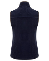 Hoggs of Fife Ladies Navy/Merlot/Grey Windproof Breathable Stenton Hunting Farming Country Fleece Gilet (Size XS-2XL)