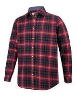 Hoggs of Fife Mens 100% Cotton Pitmedden Long Sleeve Flannel Check Shirt
