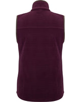 Hoggs of Fife Ladies Navy/Merlot/Grey Windproof Breathable Stenton Hunting Farming Country Fleece Gilet (Size XS-2XL)
