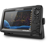 Lowrance Hook Reveal 9 Tripleshot CHIRP Sonar Downscan Imaging Fishfinder and Transducer with Autotuning Sonar SolarMax Display