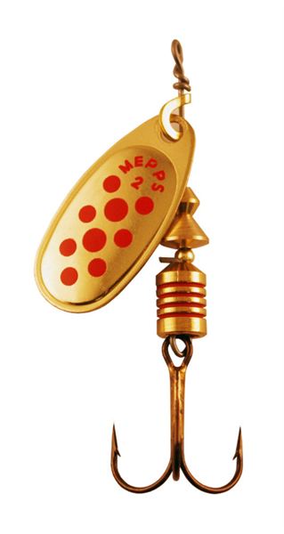 Mepps Comet (Gold/Red Dots) Spinner Trout Sea Trout Perch Fishing Lure (Various Sizes Available)