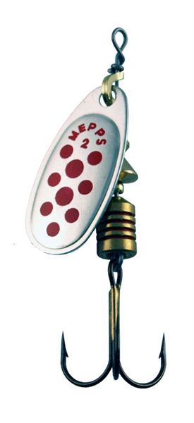 Mepps Comet (Silver/Red Dots) Spinner Trout/Sea Trout/Salmon/Perch Fishing Lure