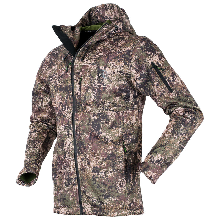 Ridgeline Mens Ascent Water Resistant Camouflage/Green Hunting/Farming/Fishing Softshell Jacket