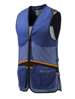 Beretta Mens Blue Lightweight Breathable Full Mesh Clay Pigeon Shooting Vest (Sizes S-4XL)
