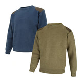 Hoggs Of Fife Mens Round Neck Melrose Hunting Farming Shooting Jumper Country Pullover (Green and Navy Available with Sizes S-3XL)