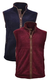 Hoggs of Fife Ladies Navy/Merlot/Grey Windproof Breathable Stenton Hunting Farming Country Fleece Gilet (Size XS-2XL)