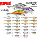 NEW Rapala Countdown Elite CDE75 7.5cm 10g Trout Sea Trout Salmon Perch Fishing Lure (Various BRAND NEW Colour Patterns Available)