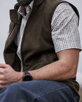 Hoggs of Fife Mens Woodhall Lightweight Fleece Country Gilet Bodywarmer (Green or Navy Available in Sizes UK S-3XL)