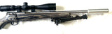 Second Hand Savage .17 HMR Stainless Laminate Rifle with Bipod and Hawke Varmint 6-24x44 Scope and Moderator - £650.00