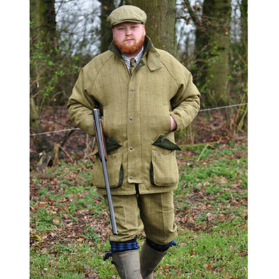 Game Men's Durable Teflon Coated Waterproof Windproof Tweed Shooting Jacket