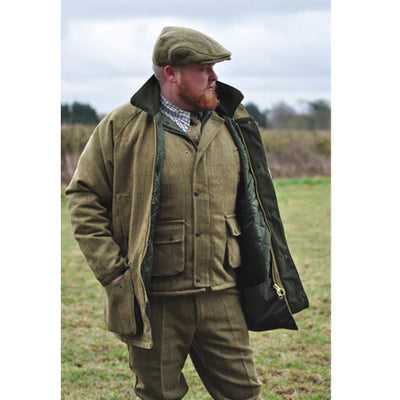 Game Men's Durable Teflon Coated Waterproof Windproof Tweed Shooting Jacket
