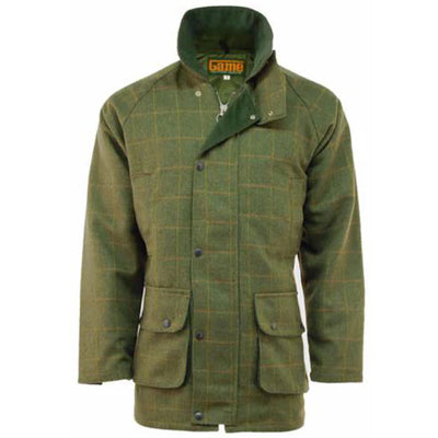 Game Men's Durable Teflon Coated Waterproof Windproof Tweed Shooting Jacket