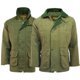 Game Men's Durable Teflon Coated Waterproof Windproof Tweed Shooting Jacket