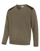 Hoggs of Fife Mens Melrose II V-Neck Marled Shooting Hunting Pullover (Sizes S-3XL)