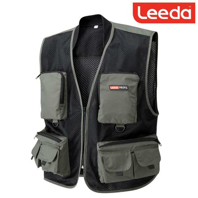 Leeda Profil Lightweight Quick Dry Cotton and Mesh Fly Fishing Vest Sizes S-2XL