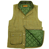 Men's Game Diamond Quilt Lining Teflon Coated Tweed Shooting Gilet