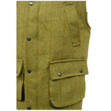 Men's Game Diamond Quilt Lining Teflon Coated Tweed Shooting Gilet