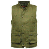 Men's Game Diamond Quilt Lining Teflon Coated Tweed Shooting Gilet