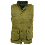 Men's Game Diamond Quilt Lining Teflon Coated Tweed Shooting Gilet