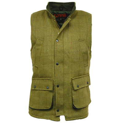Men's Game Diamond Quilt Lining Teflon Coated Tweed Shooting Gilet