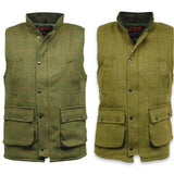 Men's Game Diamond Quilt Lining Teflon Coated Tweed Shooting Gilet
