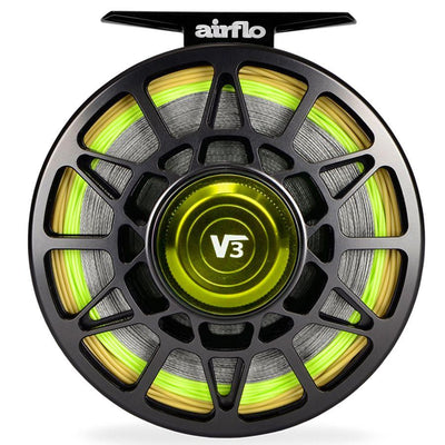 Airflo V3 9/10 Smooth Drag Trout Sea Trout Salmon Lightweight Arbour Fly Fishing Reel with FREE Superdri Floating Fly line