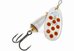 Blue Fox Vibrax Hot Pepper Silver Red No.4 10g Trout Sea Trout Salmon Perch Fishing Spinner Lure