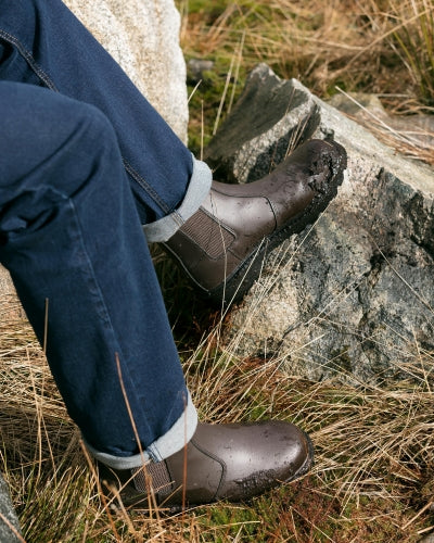 Hoggs of Fife Mens Classic Leather Dealer Steel Toe/Midsole S1-P SRC Safety Work Boots (Sizes UK 6-UK 12)