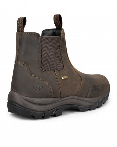 Hoggs Of Fife Banff Country Dealer Boots - Walnut Full Grain Waxy Leather, Commando Sole, Euro 45