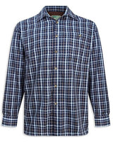 Hoggs of Fife Bark Dark Check Micro Fleece Lined Shirt - Size UK XL (44-46'' Chest)