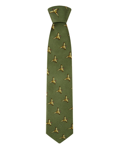 Hoggs of Fife Flying Pheasant Silk Shooting Country Ties (Different Colours Available)