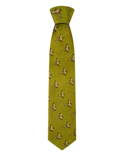 Hoggs of Fife Flying Pheasant Silk Shooting Country Ties (Different Colours Available)