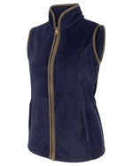 Hoggs of Fife Navy Ladies Windproof Breathable Stenton Hunting Farming Country Fleece Gilet (Size XS-2XL)