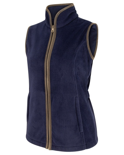 Hoggs of Fife Navy Ladies Windproof Breathable Stenton Hunting Farming Country Fleece Gilet (Size XS-2XL)