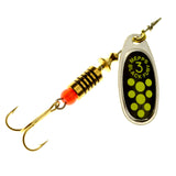 Mepps Black Fury Silver with Orange/Yellow Spots Spinner Trout/Sea Trout/Salmon/Perch Fishing Lure