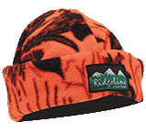 Ridgeline Polar Fleece Camo/Orange/Olive Hunting Shooting Country Beanie Hat