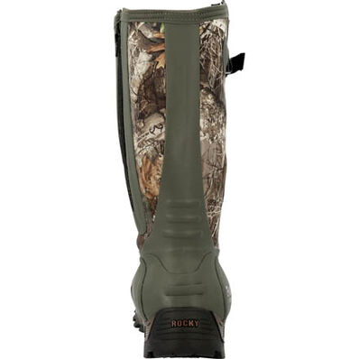 Rocky Sport Pro Rubber 1200G Side-Zip Insulated Neoprene Waterproof Outdoor Camo Hunting Fishing Boot Wellington