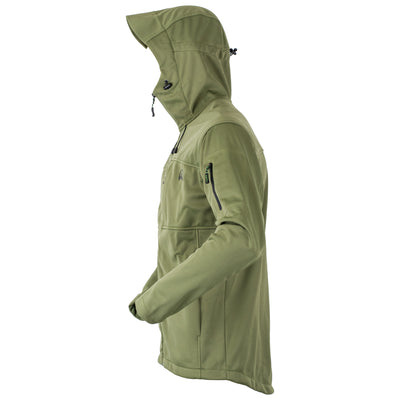 Ridgeline Mens Ascent Water Resistant Camouflage/Green Hunting/Farming/Fishing Softshell Jacket