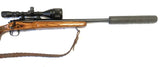 Second Hand Remington 700 Varmint 22.250 Rifle with T8 Silencer, Dowling and Rowe 3-12x50 Scope and Sling - £550.00