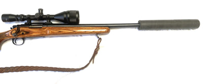 Second Hand Remington 700 Varmint 22.250 Rifle with T8 Silencer, Dowling and Rowe 3-12x50 Scope and Sling - £550.00