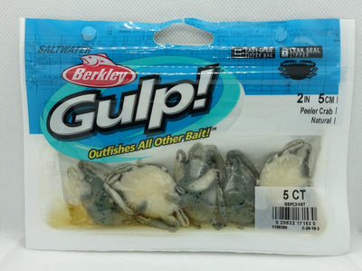 Berkley Gulp Saltwater 2'' Molting Peeler Crabs (5 in a pack) Sea Fishing Lure Bait