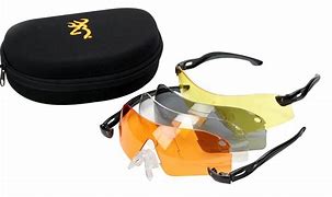 Browning Kit Eagle Anti-Fog Shooting Glasses (2 Pairs) with 4 Interchangeable Lenses and Hard Case