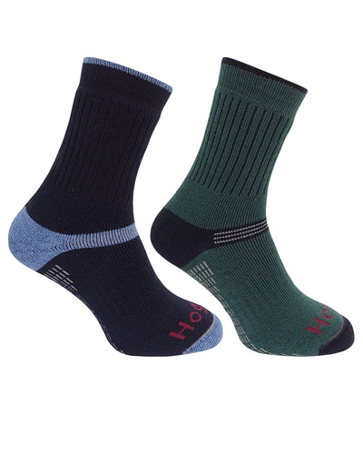 Hoggs of Fife 1905 Tech Active Moisture Wicking Comfort Walking Socks (Twin Pack) Sizes UK 4-13