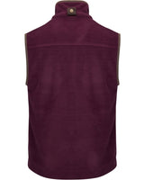 Hoggs of Fife Mens Stenton Merlot Maroon Windproof Breathable Technical Country Fleece Gilet/Bodywarmer (Sizes S-3XL available)