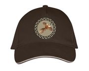 Bartavel Adjustable Cotton Baseball Cap with Pheasant Crest