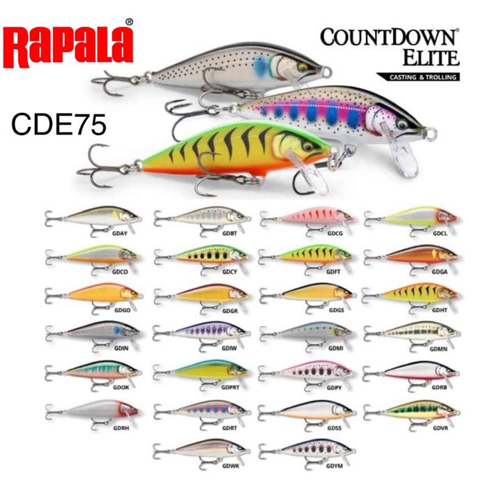 NEW Rapala Countdown Elite CDE75 7.5cm 10g Trout Sea Trout Salmon Perc –  Country Sports Northern Ireland