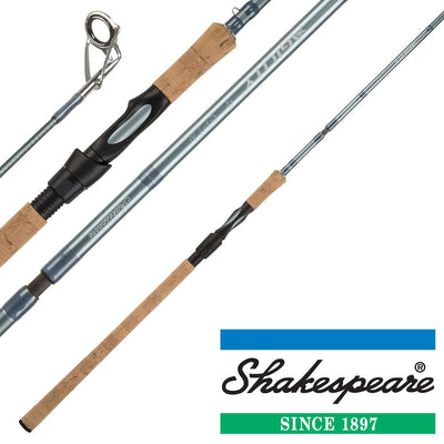 Shakespeare Agility 9ft Spin 4Piece Fishing Rod with Protective Hard Travel Case with Strap